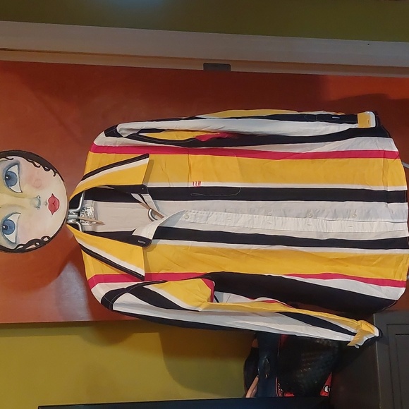 escada sport striped button down - Picture 1 of 4